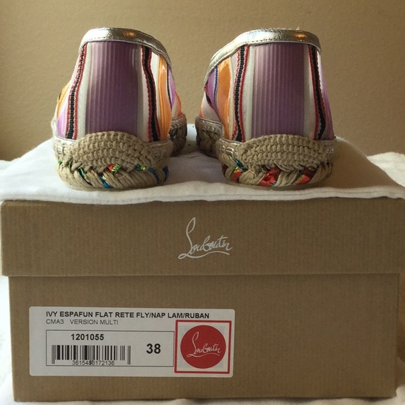 CHRISTIAN LOUBOUTIN IVY ESPAFUN FLATS GORGEOUS🌈🌈 - Picture 2 of 8